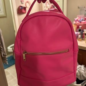 Pink mini backpack purse